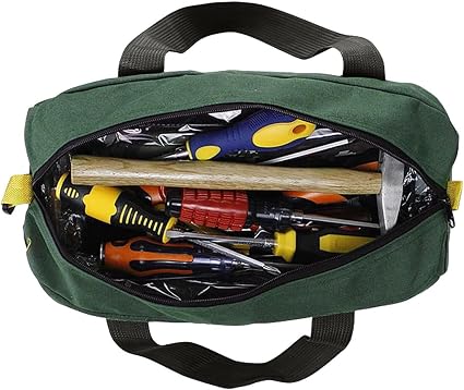 Tool Storage Bag Electrician Large Capacity Tote Bags Multi‑Function Repairing Organizer Heavy Duty Canvas Bag for Carpe
