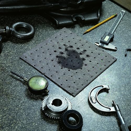 Absorbent Mat Pad in Dispenser Box | 10” W x 13” L | Heavyweight | Absorbs up to 12.8 oz. per pad | 50 Pads per Box | Protect Your Home Garage Basement | PM50837