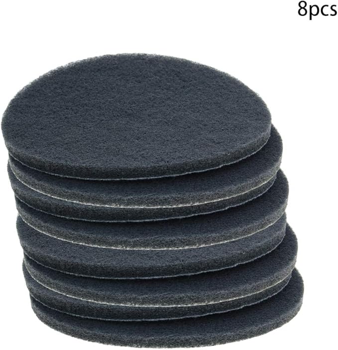 Auniwaig 1000-Grits 7 Inch Scrubber Scouring Pads, Drill Scuffing Disc Hoop and Loop Surface Conditioning Disc Drill Powered Brush Tile Scrub Scouring Pads 8pcs
