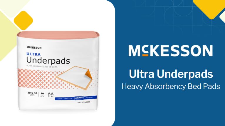 Ultra Disposable Underpads, Heavy Absorbency, 30 x 36 in, 100 ct