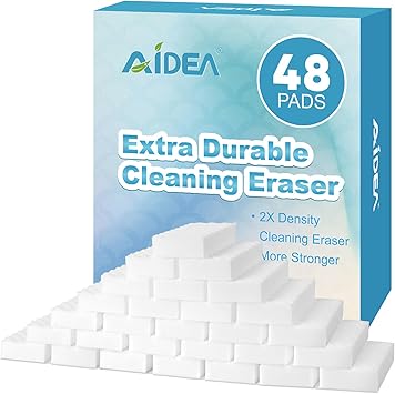 AIDEA Magic Sponges Cleaning Eraser, 2X Density Stronger Sponge for Household, Powerful Scrubber Foam Pads, Multi-Surfac