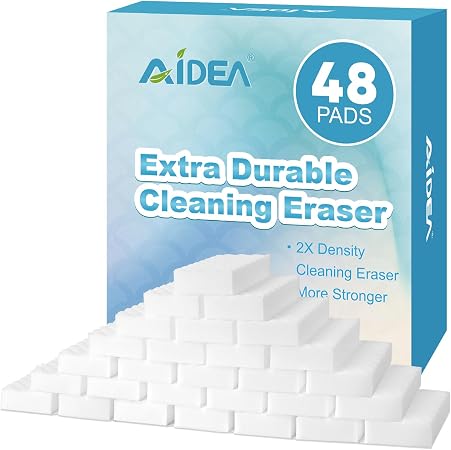 AIDEA Magic Sponges Cleaning Eraser, 2X Density Stronger Sponge for Household, Powerful Scrubber Foam Pads, Multi-Surfac