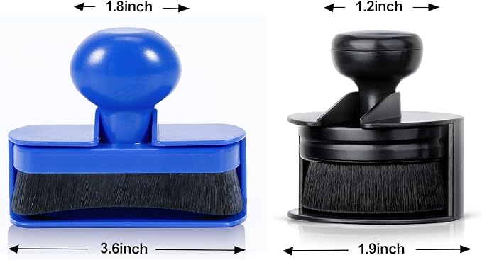 BABYSHEEP Large Car Tire Shine Applicator,Vegan Tire Shine Applicator with Curved Brush Head- Automotive Tire Dressing Applicator Brush with Storage Stand for Tire Detailing, 3.6 Inch Length (Blue)