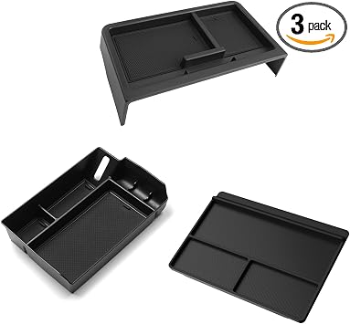 CDEFG 3PCS for 2025 2026 Toyota Sienna Center Console Organizer Dash Tray