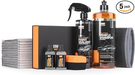 CERAKOTE® Ceramic Coating Kit for Cars, 5 Piece Car Detailing Kit