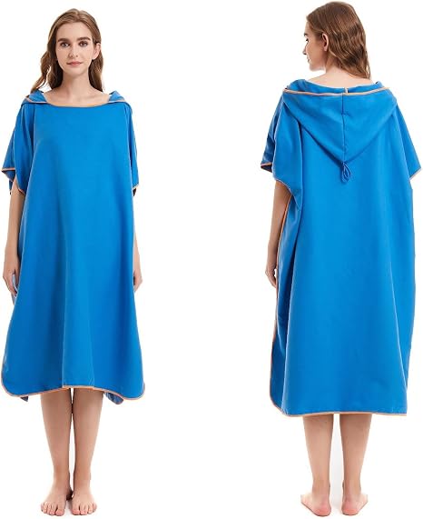 Quick Dry Surf Poncho Changing Towel Robe Hoodie for Adults Men Women,Microfiber Beach Wetsuit Tops Surfing Swimming Bat
