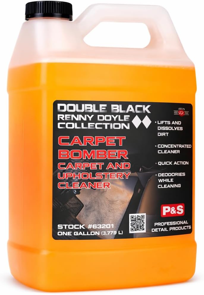 Carpet Bomber – Professional Upholstery Cleaner, Citrus-Based Formula, Removes Grease, Dirt & Odors, Highly Dilutable, Safe for Engines & Wheel Wells - 1 Gallon