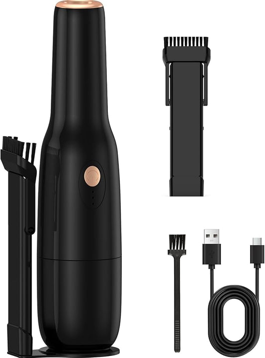 Handheld Vacuum Cordless -Car Vacuum Portable Rechargeble -Hand Held Small Vacuum Cleaner Car Seats, Home, Quick Clean up, Strong Suction, Lightweight, Includes Crevice Nozzle & Brush-H3