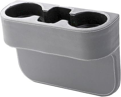 YoRise Car Cup Holder, PU Leather Automotive Cup Drink Holder, Car Seat Gap Filler Storage Box, Multifunctional Front Se
