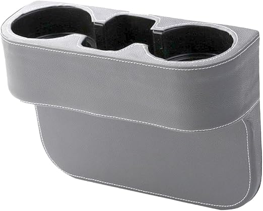 YoRise Car Cup Holder, PU Leather Automotive Cup Drink Holder, Car Seat Gap Filler Storage Box, Multifunctional Front Se