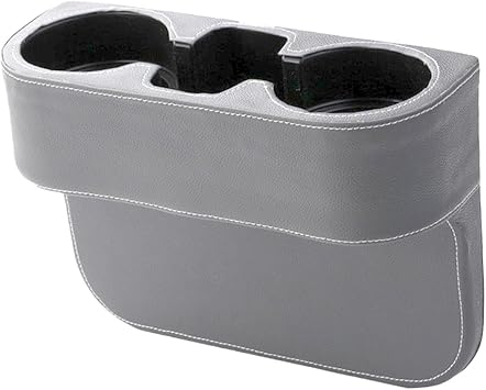 YoRise Car Cup Holder, PU Leather Automotive Cup Drink Holder, Car Seat Gap Filler Storage Box, Multifunctional Front Se