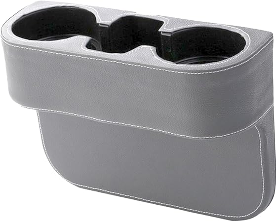 YoRise Car Cup Holder, PU Leather Automotive Cup Drink Holder, Car Seat Gap Filler Storage Box, Multifunctional Front Se