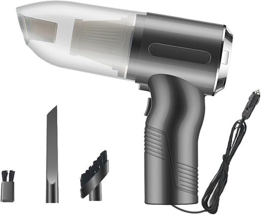 3-in-1 mini car Vacuum Cleaner has 10000PA Super Suction and 120W high Power. Portable Hand-held Vacuum Cleaner can be Used for Desk Cleaner and car Cleaner(Wired Cleaner)