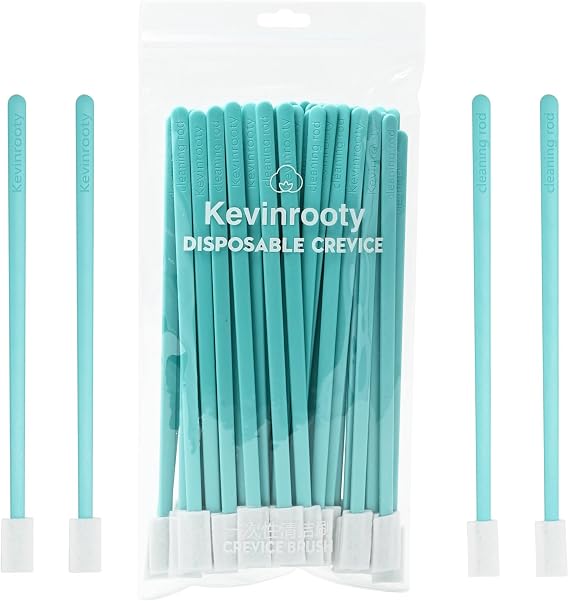 50PCS Disposable Crevice Cleaning Brush Kit, Disposable Toilet Brush, Window Sill, Keyboard, Car AC Cleaner (Blue)