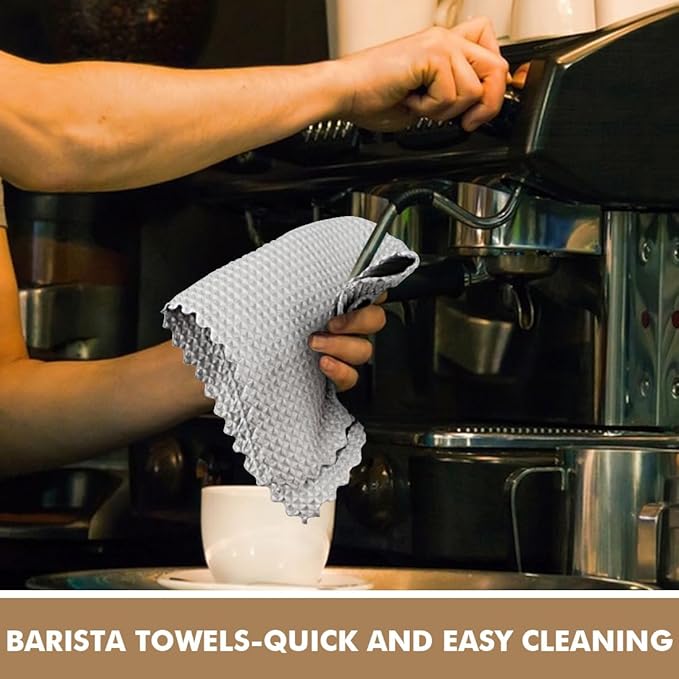 AIDEA Microfiber Cleaning Cloth for Glass 12PK, Grey, Lint Free Cloth Polishing Cleaning Rags, Stainless Steel Wipes, Barista Coffee Towel, Magic Cleaning Cloth for Glass, Windows, Mirrors, 11×11"