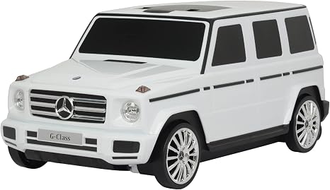 Best Ride On Cars Mercedes G-Class Suitcase Ride On Push Car, Carry-On Luggage for Travel, Realistic Car Look, Inbuilt S