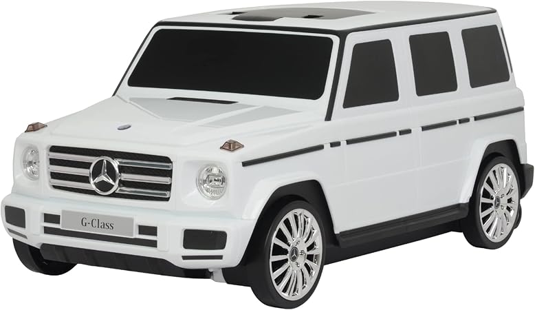 Best Ride On Cars Mercedes G-Class Suitcase Ride On Push Car, Carry-On Luggage for Travel, Realistic Car Look, Inbuilt S