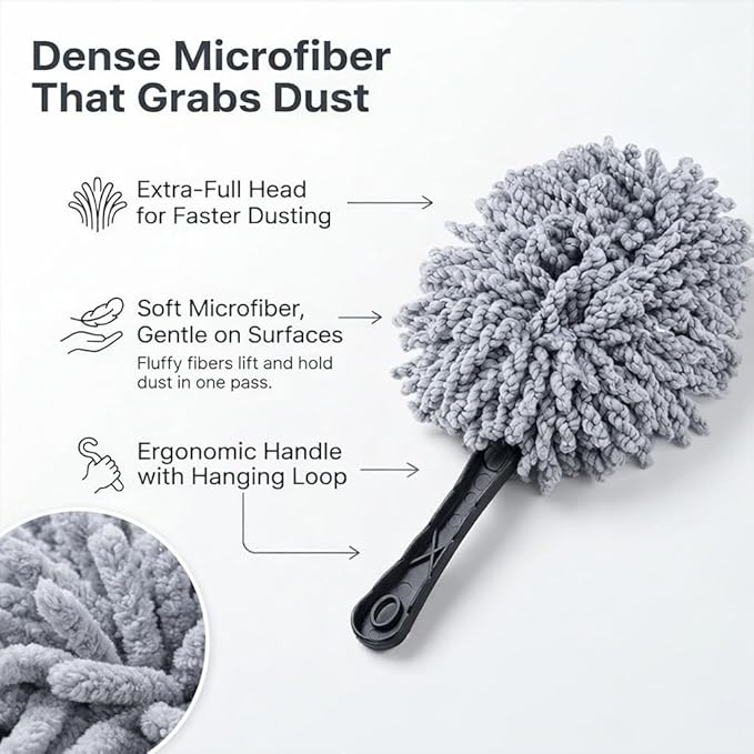 10-Piece Car Interior Cleaning Kit - 3 Natural Boar Hair Brushes, 3-in-1 AC Vent Brush, 160g Non-Toxic Gel, Microfiber Duster, 100ml Food-Grade Spray Bottle | Multi-Scenario for Auto
