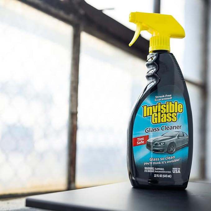 Invisible Glass 92164-6PK Premium Glass Cleaner Spray for Car Windshields and Windows, Automotive and Home Window Cleaner, Streak-Free, Ammonia-Free, Tint-Safe – 22 fl oz (Pack of 6)