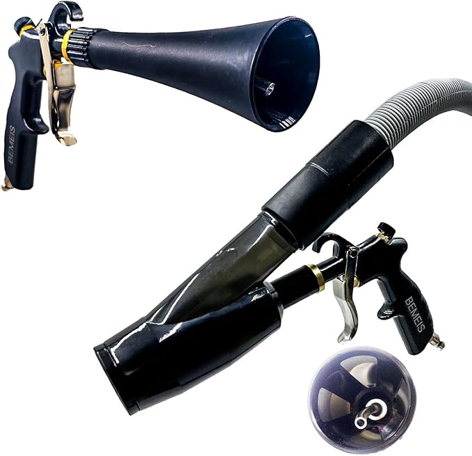 Air Blow Gun &vacunm Gun with Brass Adjustable Air Flow Nozzle,Cleaning Gun Quickly Blasts Dirt and Dust from Surface Works with Air Compressor(Upgrade Aluminium Rotate Tube) 2IN1
