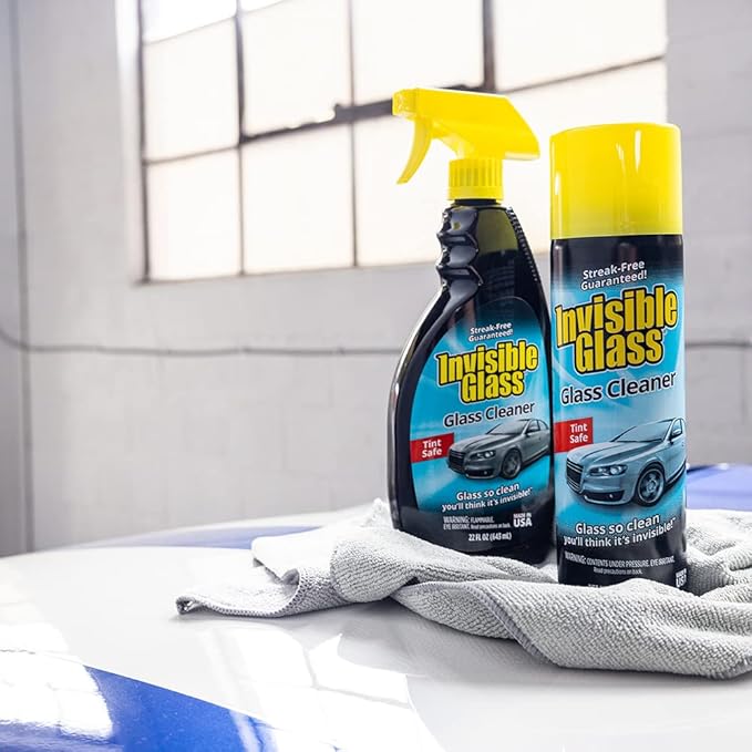 Invisible Glass 92164-6PK Premium Glass Cleaner Spray for Car Windshields and Windows, Automotive and Home Window Cleaner, Streak-Free, Ammonia-Free, Tint-Safe – 22 fl oz (Pack of 6)