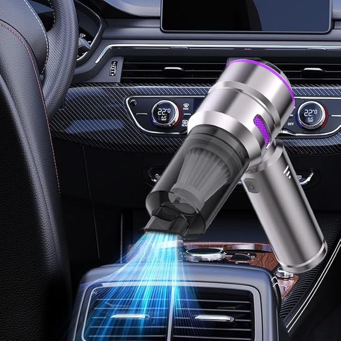 Handheld Car Vacuum Cordless, 22000Pa High Power Vacuum Cleaner and Air Duster, 2026 Upgrade 4-in-1 Portable Vacuum with 10 Multi-Nozzles for Small Jobs, Car, Home, Desk, Keyboards