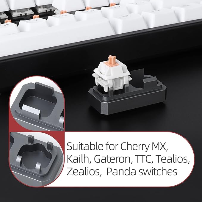 RUNJRX 36 Switches Acrylic Lube Station,Keyboard Switch Grease 0.53oz/15g, Switch Opene for Cherry Kailh Akko TTC, Lube Kit for Mechanical Keyboard