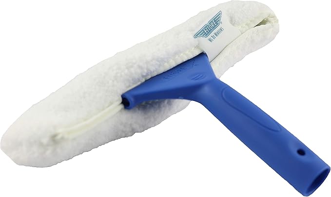 Ettore 17050 All-Purpose Window Cleaning Combo Kit Includes 12-Inch All-Purpose Squeegee, 10-Inch All-Purpose Microfiber Washer and 42-inch REA-C-H Extension Pole , Blue