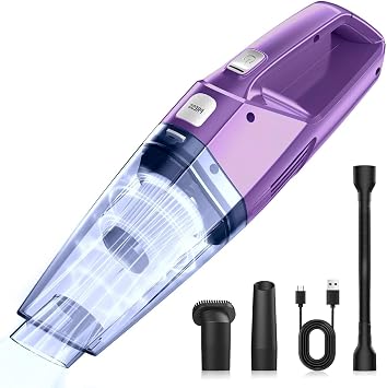 Bossdan Lightweight Hand Held Vacuum Cordless Rechargeable for Car/Home/Dust/Pet Hair, Mine Portable Vacuum