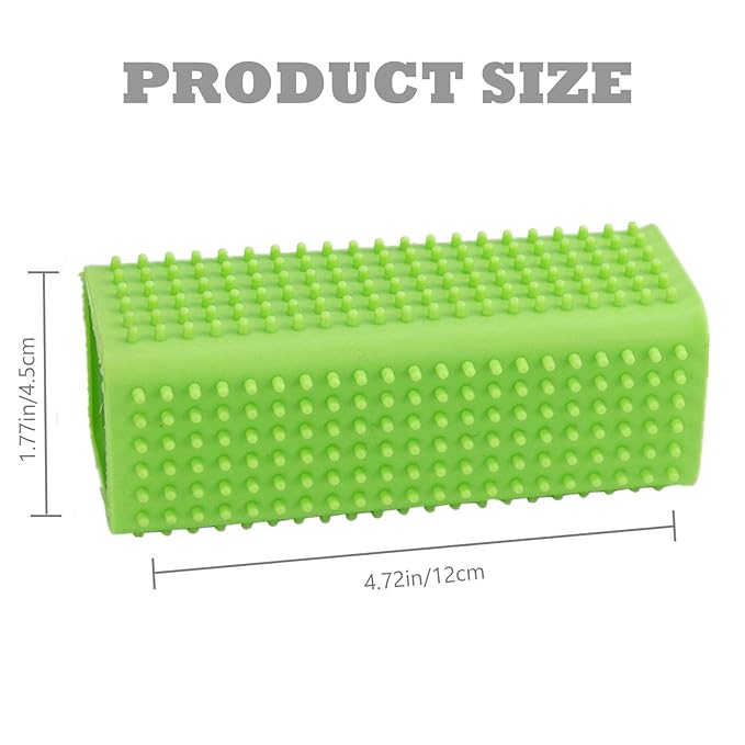 2 Pieces Pet Dog Cat Hair Remover, Block Roller Cleaner, Hollow Silicone Cleaner Brush for Sofa, Car Interiors, Furnishings, Carpets, Bedding or Any Fabric (Yellow, Green)