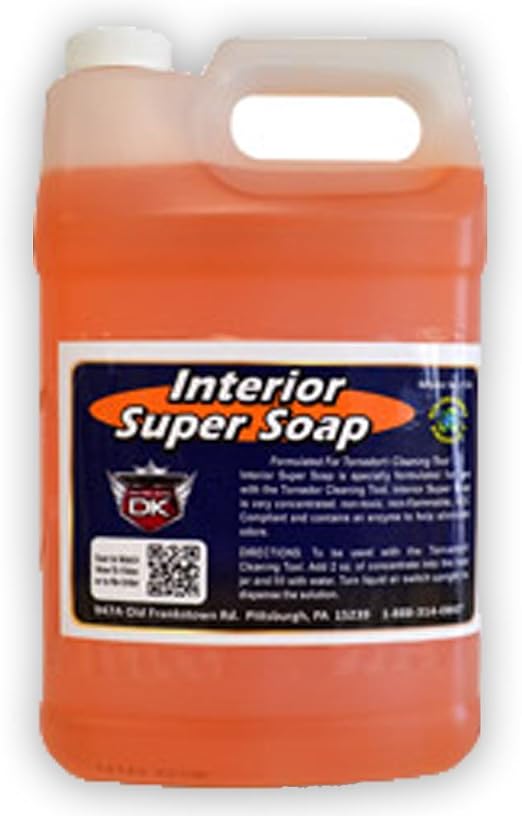 Detail King Interior Super Soap - Car Interior Cleaner, Upholstery Cleaner - Gallon - Makes 16 Gallons of solution