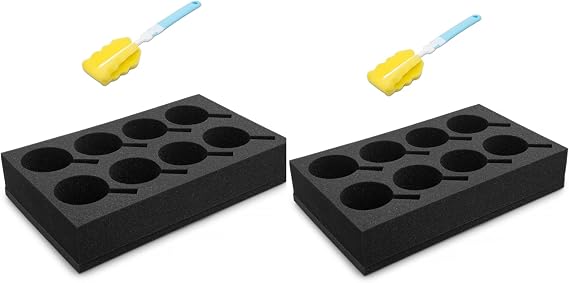 8-Slot Foam Cup Holder Organizer, 2-Pack, RV Drinkware Storage