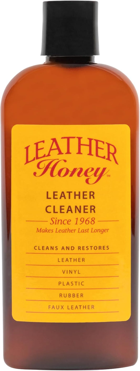 Leather Honey Leather Cleaner: Non-Toxic Leather Care Made in the USA Since 1968. Deep Cleans Leather, Faux & Vinyl - Couches, Car Seats, Purses, Tack, Shoes & Bags. Safe Any Colors & White Leather