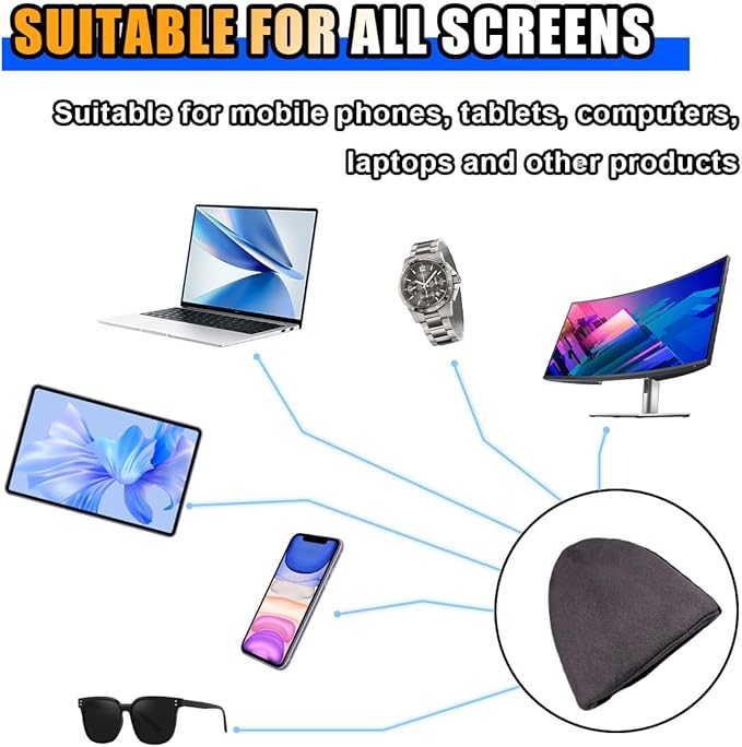 Triangle Car Touch Screen Cleaner Cloth, Microfiber Cleaning Pad Car Cleaning Wipes, Vehicle Screen Cleaner Tool Car Interior Cleaning Cloth for Car Dashboard Display Electronic Devices (Triangle)