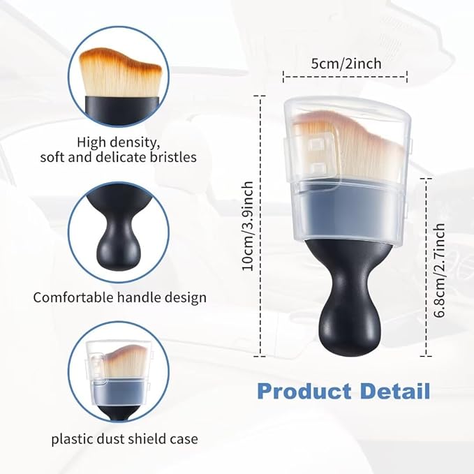 Car Interior and Exterior Soft bristles Detail dust Automotive Brush dusting Brush Dashboard Cleaning Brush Home Office Computer Keyboard dusting Tools+ Double-Sided Suede Cleaning Towel