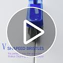 Grout Brush with Long Adjustable Handle, Swivel Scrub Brush, V-Shape Grout Line Scrubber with Stiff Bristle for Deep Cleaning Tile Grout, Shower, Kitchen, Hard-to-Reach Corners