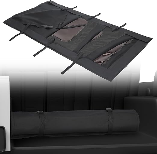 JOYTUTUS Soft Top Window Storage Bag Compatible with Wrangler TJ JL, Soft Top Window Storage Bag Roll for Wrangler Acces