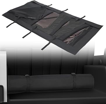 JOYTUTUS Soft Top Window Storage Bag Compatible with Wrangler TJ JL, Soft Top Window Storage Bag Roll for Wrangler Acces