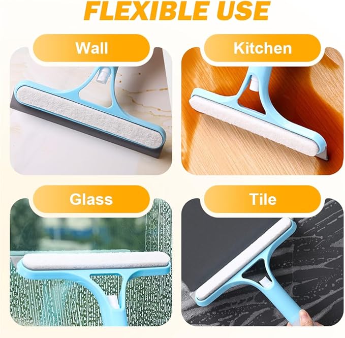 3 in 1 Window Cleaning Scraper, 3 in 1 Squeegee for Window Cleaning, All Purpose Window Cleaner Tool for Windows, All-Purpose Window Cleaner Tools (White)