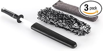 Detail Factory - Wheel Brush Kit with Interchangeable Microfiber Covers - Ultra-Soft Cleaning, Washing and Detailing Whe