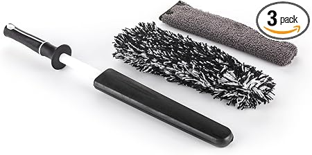 Detail Factory - Wheel Brush Kit with Interchangeable Microfiber Covers - Ultra-Soft Cleaning, Washing and Detailing Whe