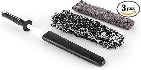 Detail Factory - Wheel Brush Kit with Interchangeable Microfiber Covers - Ultra-Soft Cleaning, Washing and Detailing Whe