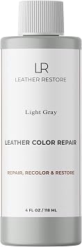 Leather Color Repair, Light Gray 4 OZ - Repair, Recolor and Restore Couch, Furniture, Auto Interior, Car Seats, Vinyl an