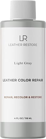 Leather Color Repair, Light Gray 4 OZ - Repair, Recolor and Restore Couch, Furniture, Auto Interior, Car Seats, Vinyl an