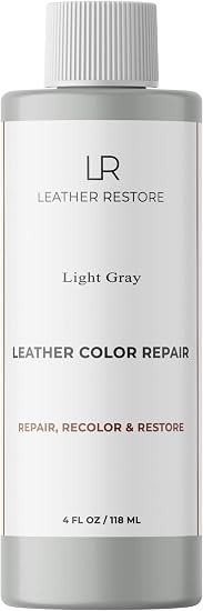 Leather Color Repair, Light Gray 4 OZ - Repair, Recolor and Restore Couch, Furniture, Auto Interior, Car Seats, Vinyl an