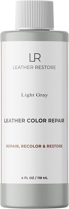 Leather Color Repair, Light Gray 4 OZ - Repair, Recolor and Restore Couch, Furniture, Auto Interior, Car Seats, Vinyl an