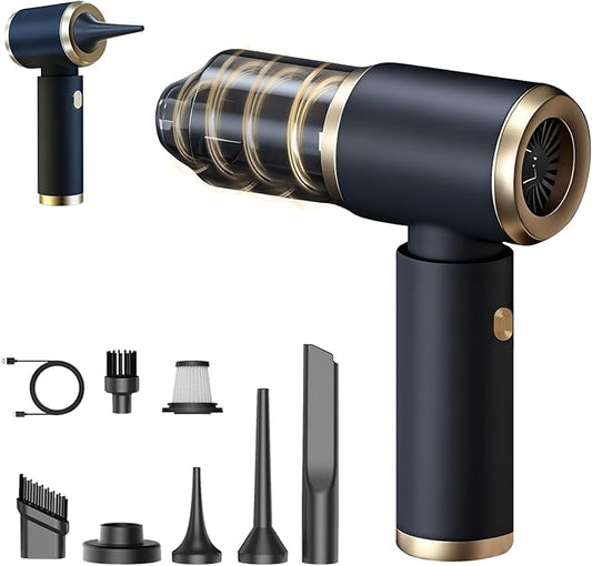 Handheld Car Vacuum Portable Cordless, 4 in 1 Handheld Vacuum Cleaner 15000PA High Power Air Blower & Pump & Air Duster, Mini Hand Held Vacuum Rechargeable for Home, Car, Office