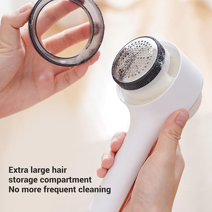 Fabric Shaver, Electric Lint Remover, Fabric Shaver Lint Remover for Clothes, Rechargeable Lint Shaver, Digital Display Sweater Defuzzer for Clothes, Upholstery, Furniture (White)