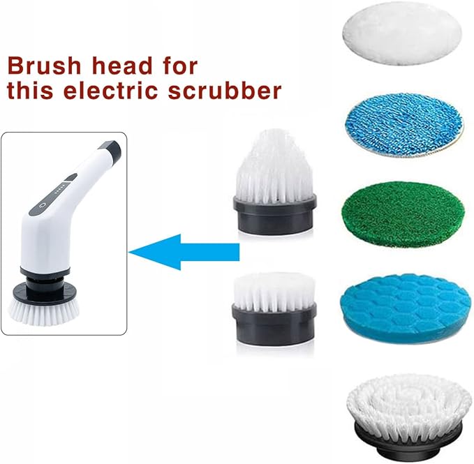 MGLSDeet Electric Spin Scrubber 7Pcs Replacement Brush Heads Kit, for MGLSDeet ANS8050/8051/8052 SXT168 Electric Cleaning Brush
