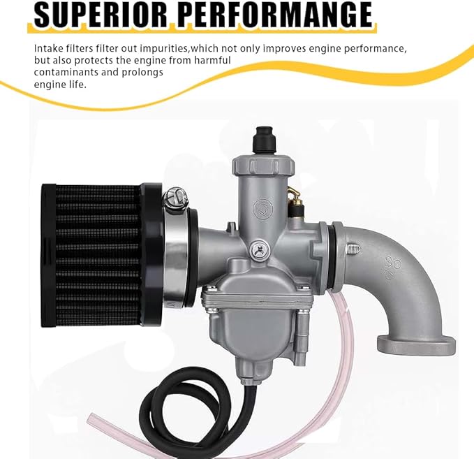 Air Filter, Valve Cover Breather, 25mm Auto Crankcase Cold Air Filter Cleaner with Adjustable Clamp, Breather Turbo Vent Cleaner Automotive Accessories Fit for Cars and Motorcycles (Black)